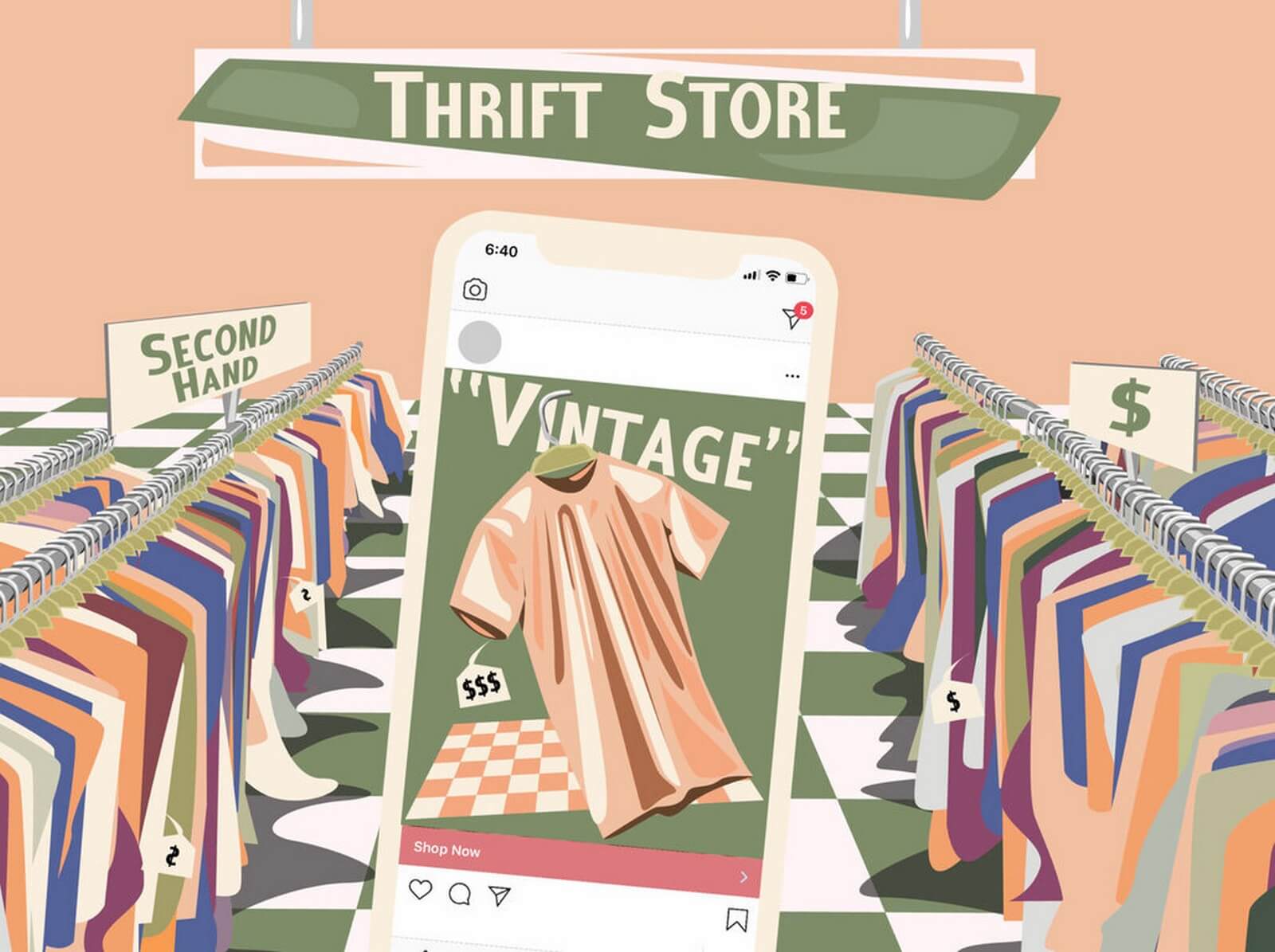 THRIFTING: A SUSTAINABLE CHOICE Thrifting is also a collection of Vintage clothing 5